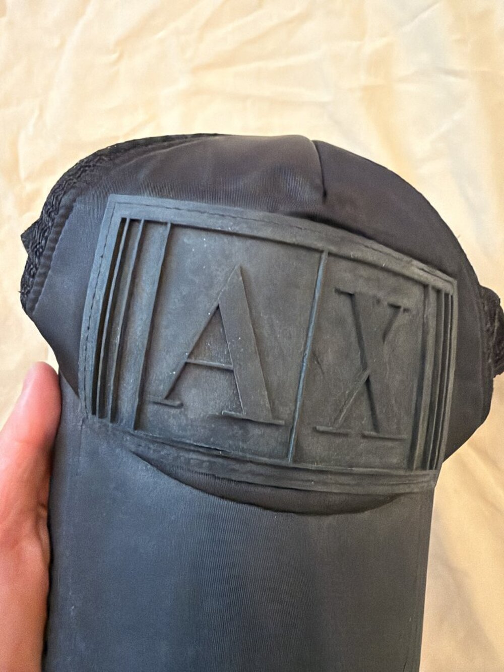Armani Exchange A|X Black Mesh Trucker Hat